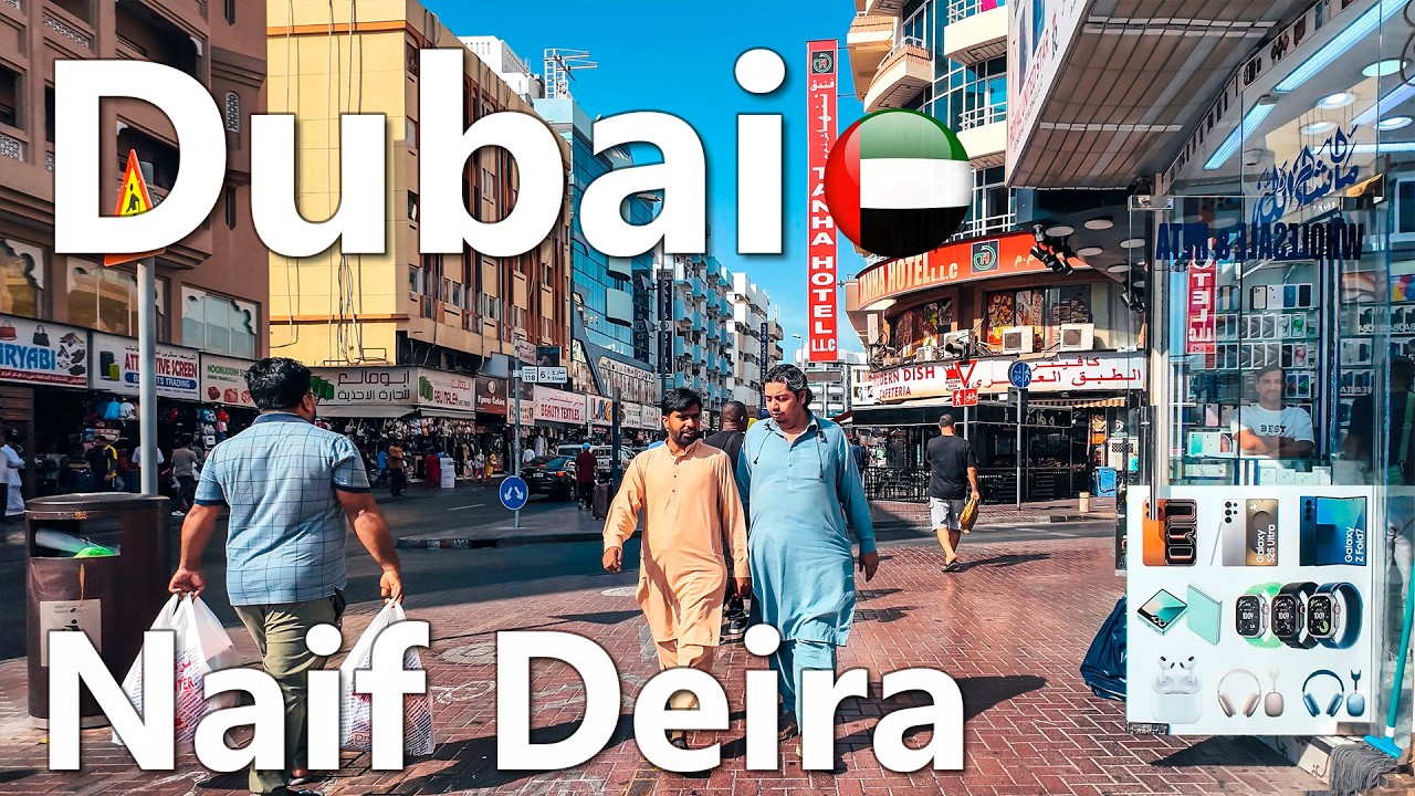 Dubai Deira Walking Tour: Gold Souk, Naif Market & Hidden Streets 4K