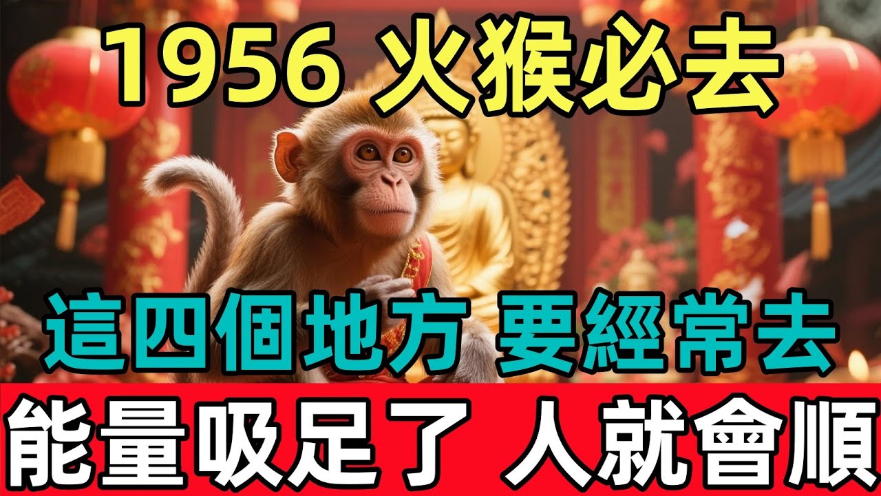 1956 火猴必去，這四個地方要經常去，能量吸足了，人就會順！#佛约#生肖#财运 #佛學 #佛陀 #佛法 #佛教 #修行#生肖运势#属相运势#monkey #情感