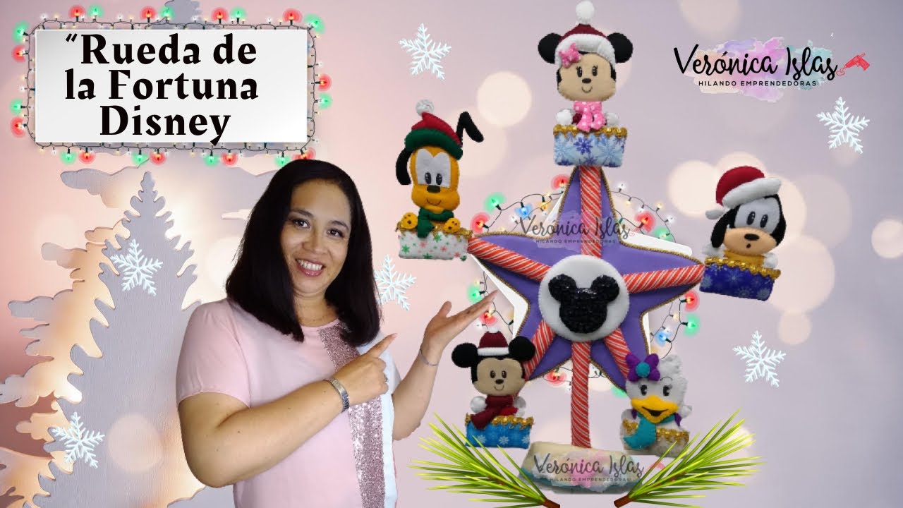 🔥Manualidades en tendencia | 🎆Rueda de la fortuna de Mickey Mouse en fieltro ✅