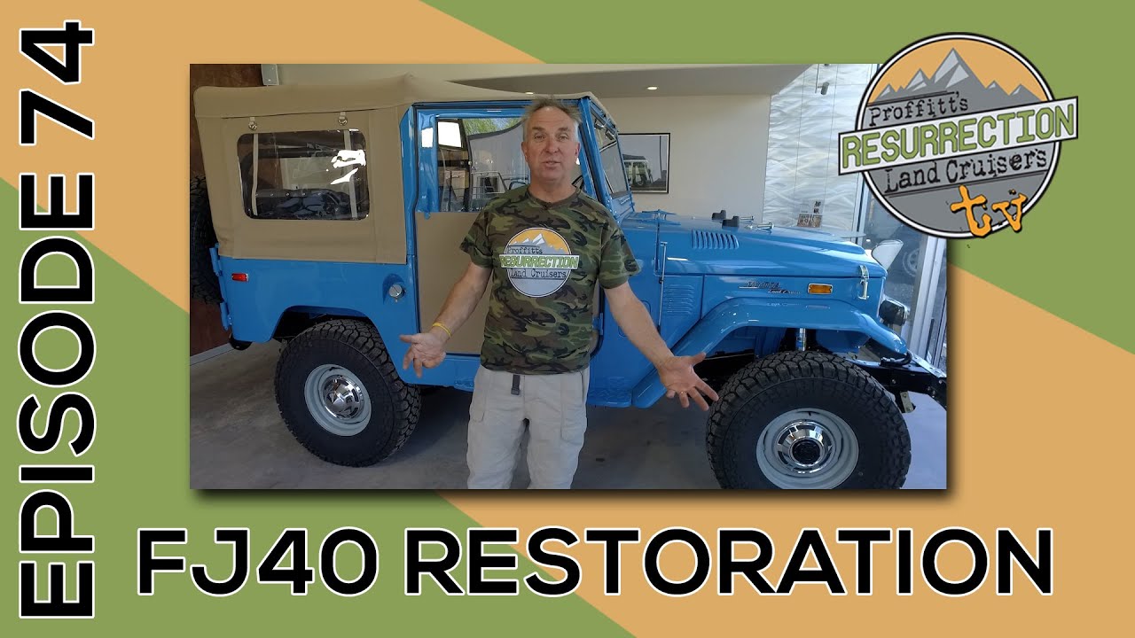Эпизод 74, реставрация Toyota Land Cruiser FJ40 с заводским мягким верхом небесно-голубого цвета,...
