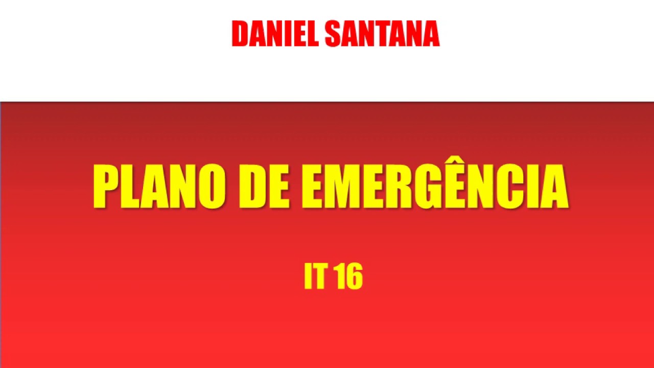 Plano de Emergência - IT CBMBA 16