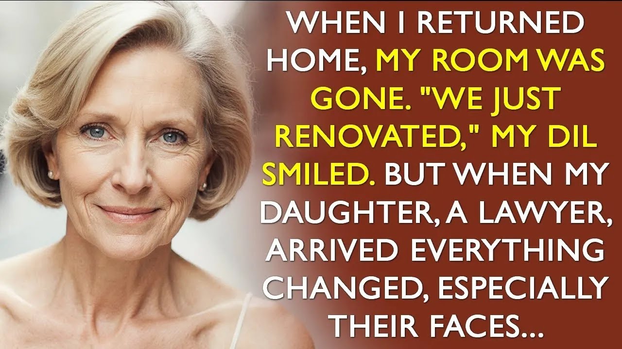 I Came Home to Find My Room Was Gone, my DIL Smiled — Then My Lawyer Daughter Arrived