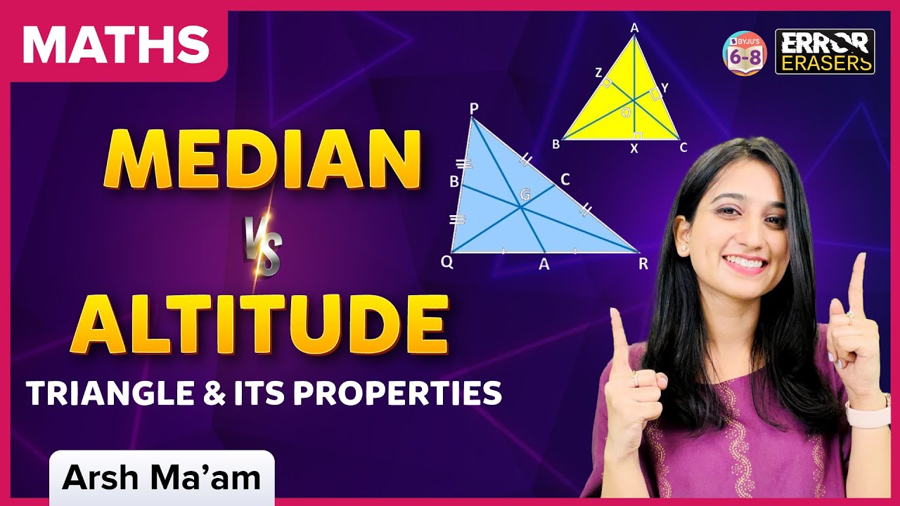 Difference between Median and Altitude | The Triangle and its Properties | Class 7 | Maths | BYJU'S
