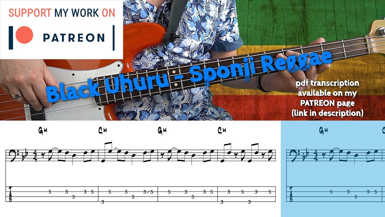 Black Uhuru - Sponji Reggae (Bass cover with tabs)