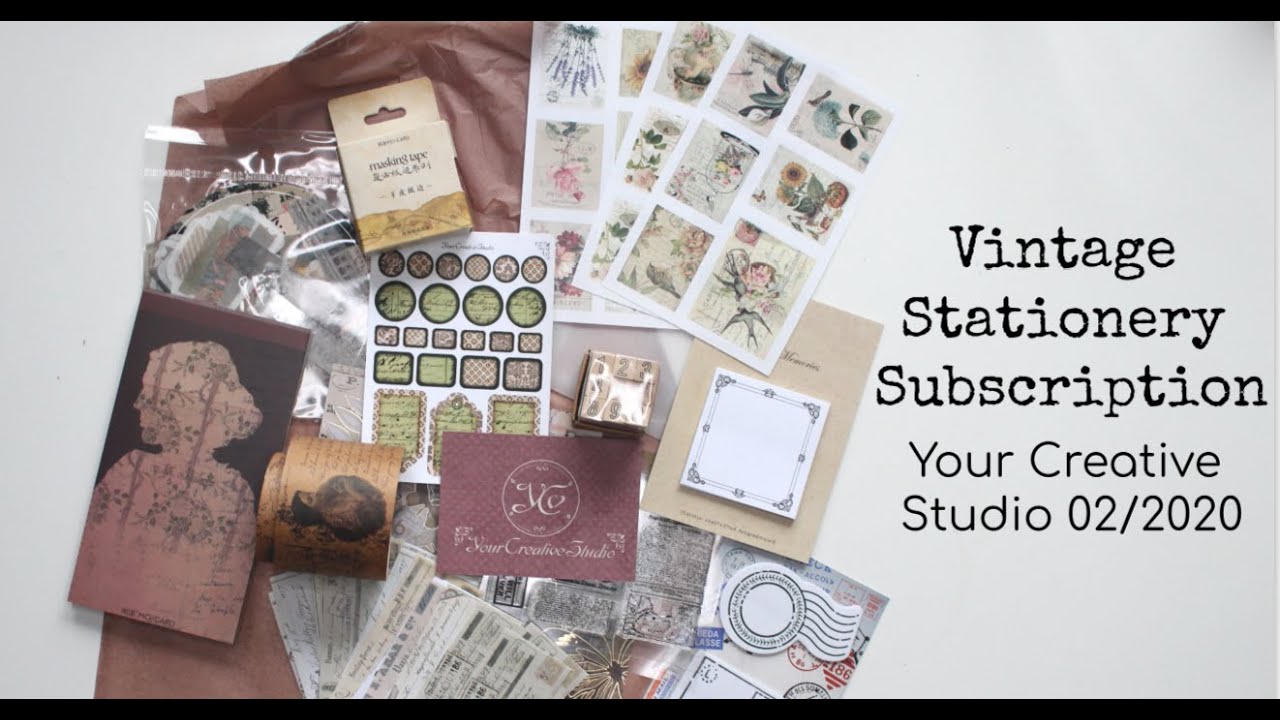 Vintage Stationery Subscription Unboxing: Your Creative Studio