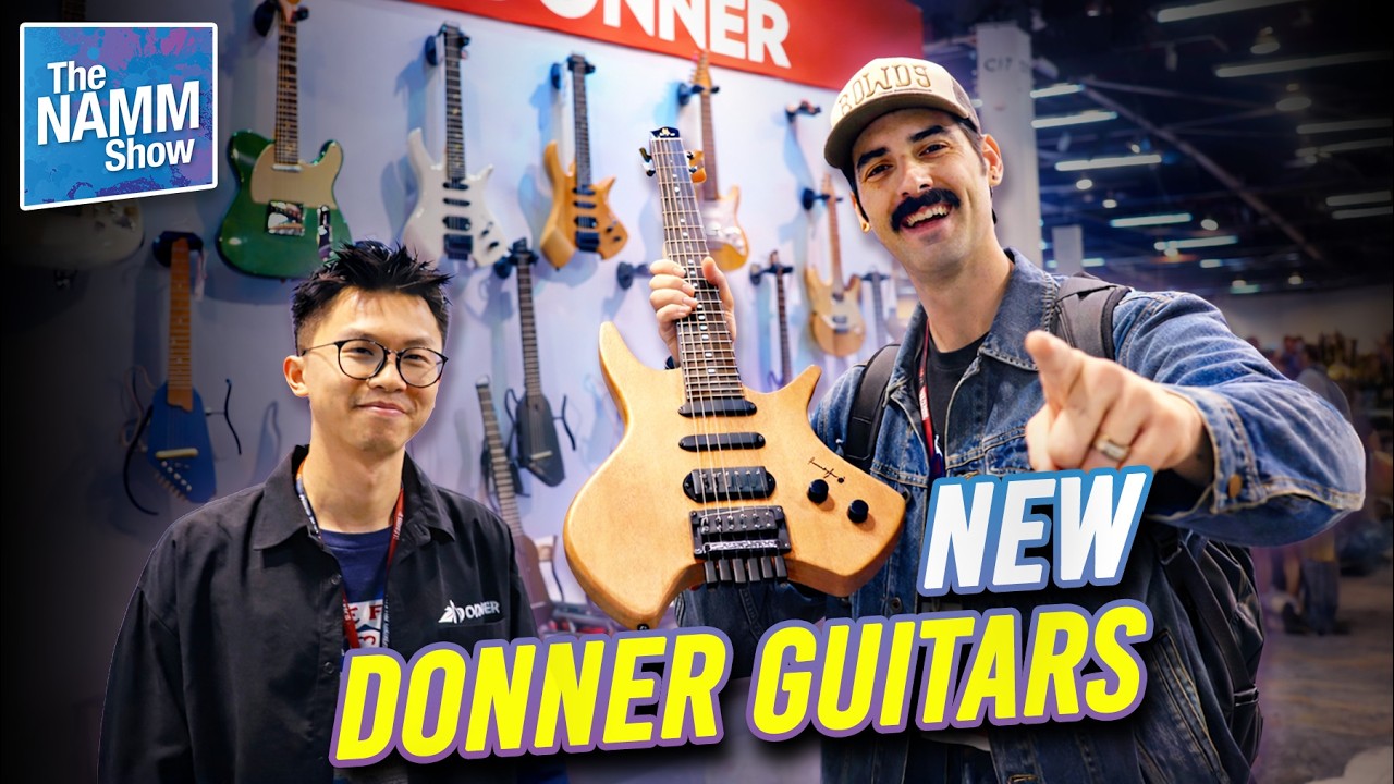 Гитары Donner на выставке NAMM 2026 – новые модели Hush, педали и безголовые гитары!