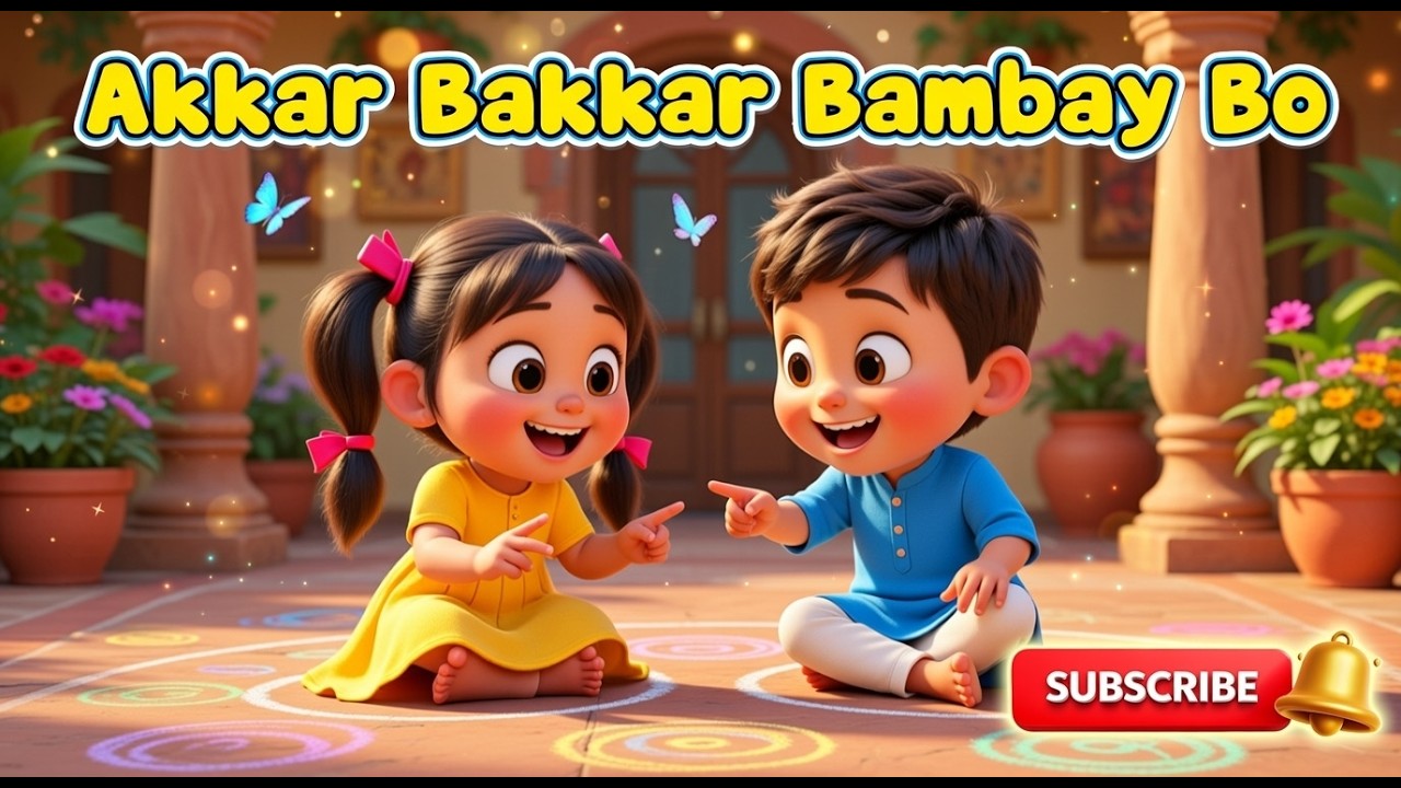 Akkar Bakkar Bambay Bo 🟡 | Hindi Kids Rhyme | 3D Animated Fun