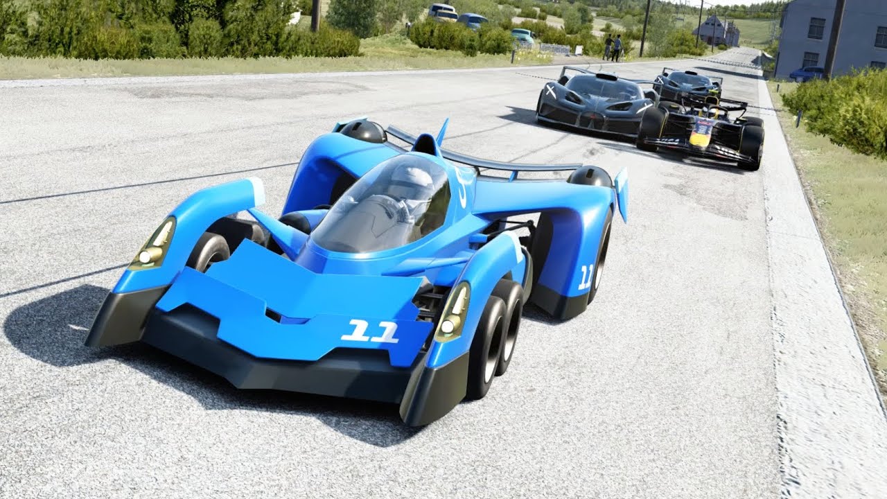 Asurada AKF-0/G Madman vs Concepr Hypercars vs Superbike vs F1 Racing Cars at Old SPA