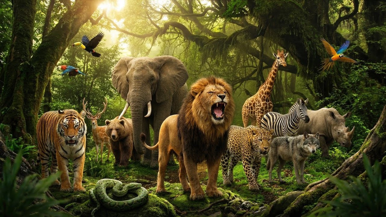 The Wild Jungle World In 4K Of Nature Sound | Forest Sound | Animal Sound 