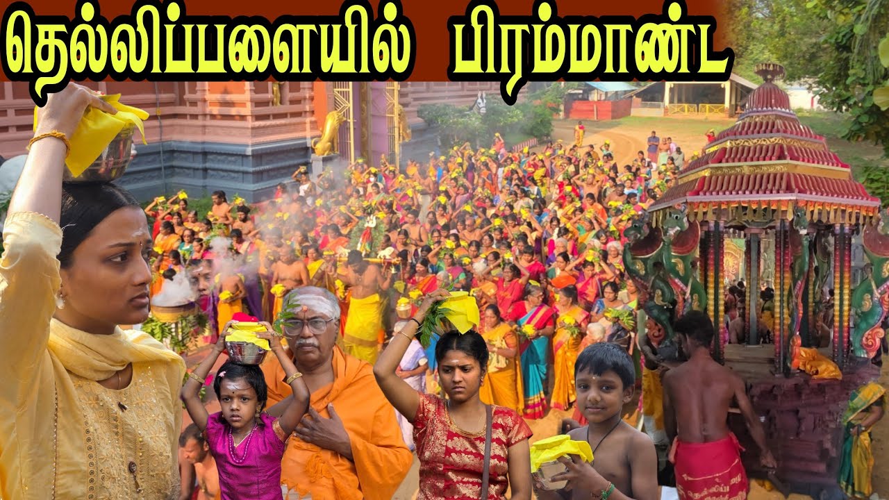 🛑 தெல்லிப்பளையில் நடந்த பிரம்மாண்டம்  வீதீயில்  குடத்துடன் வந்த பெண்கள் பால் குட பவனி