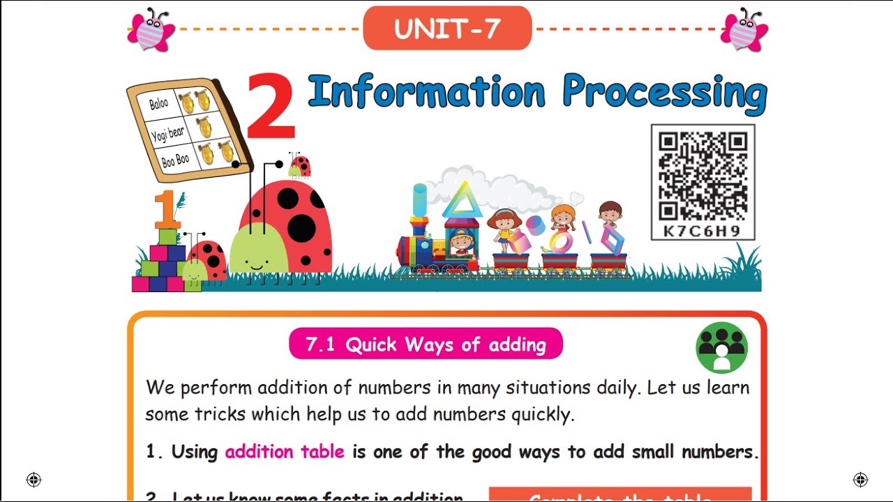 INFORMATION PROCESSING - UNIT 7 -  TERM 3 -  MATHS  -  3RD  STANDARD  -  ENGLISH MEDIUM PART1