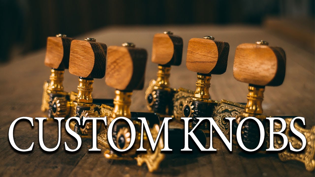 Making custom wooden knobs on guitar tuners!