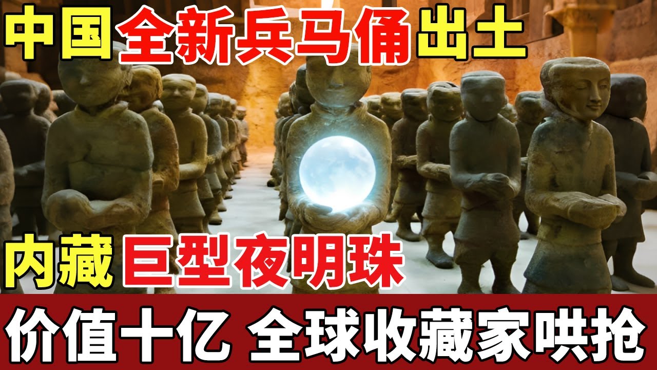 中国又一兵马俑震撼世界，规模吊打秦始皇，内藏巨型夜明珠，一枚价值数十亿，全球收藏家哄抢【揭秘】