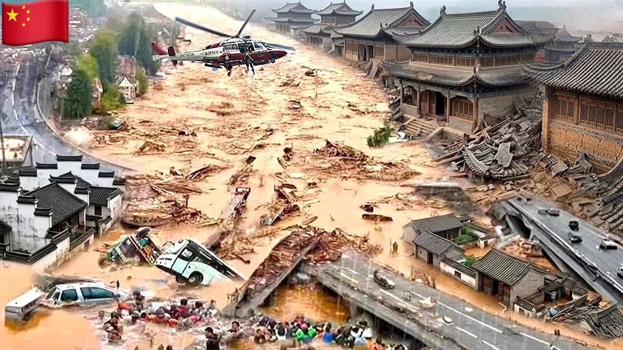 China Guangdong Flood Crisis: Streets Underwater, Businesses Impacted, Crews Battle Rising Waters!