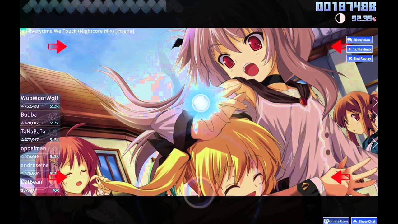 Osu! Cascada - Everytime We Touch (Nightcore Mix) [Insane]