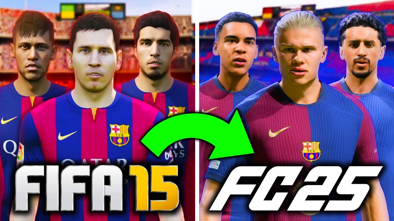 RECONSTRUÍ o BARCELONA desde o FIFA 15 até ao FC25