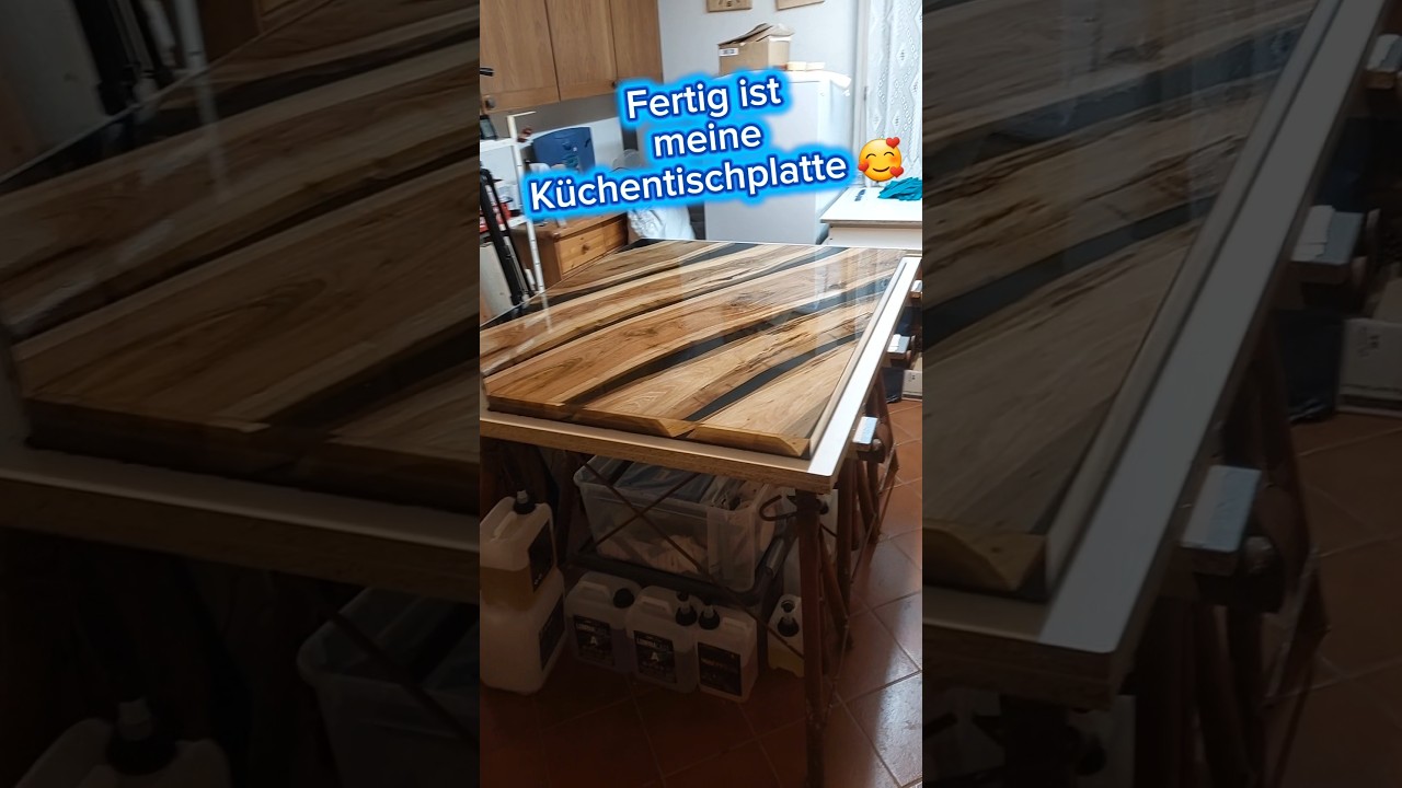 Nussholz mit Epoxidharz 🥰Walnut wood with epoxy resin 🤩 