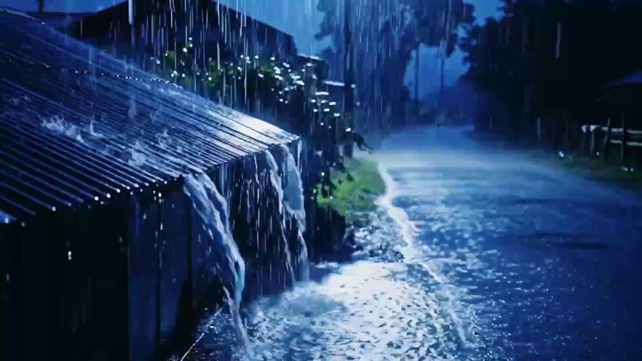Midnight Rainfall Murmurs: Shadows Listening as Water Cries Softly on Rain into Tranquility 62