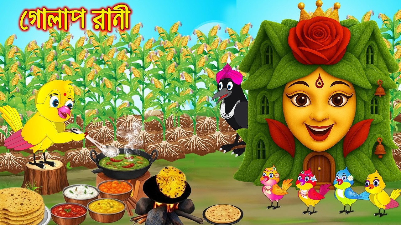 গোলাপ রানী | Golap Rani | Bangla Cartoon | Bengali moral stories | Tuni Pakhir Golpo | Pakhir Golpo