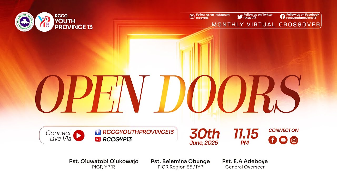 OPEN DOORS - MONTHLY VIRTUAL CROSSOVER SERVICE