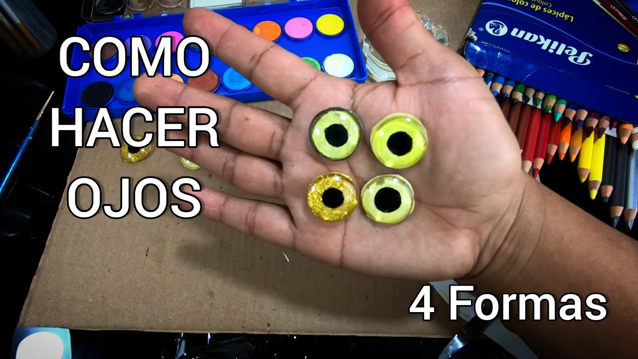 🖌️ Como hacer OJOS con Cristal para #manualidades