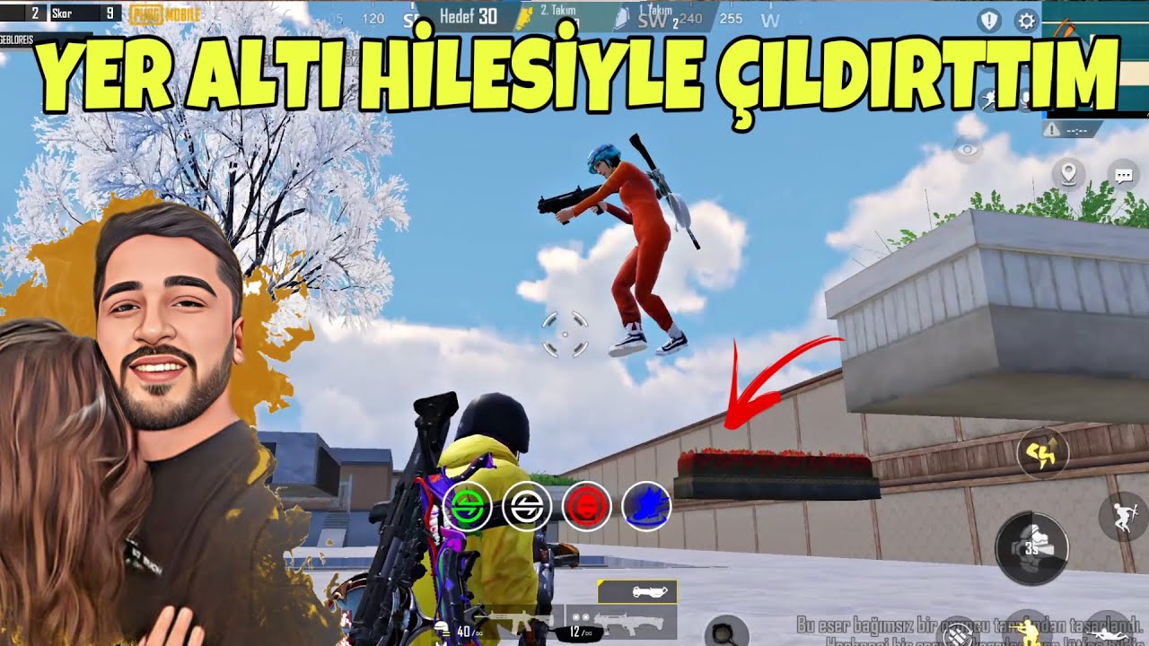YER ALTINA GİREN HİLELİ HARİTAYLA AYŞO VE 2 KARDEŞİMİZİ ŞAŞIRTTIM! -PUBG MOBİLE