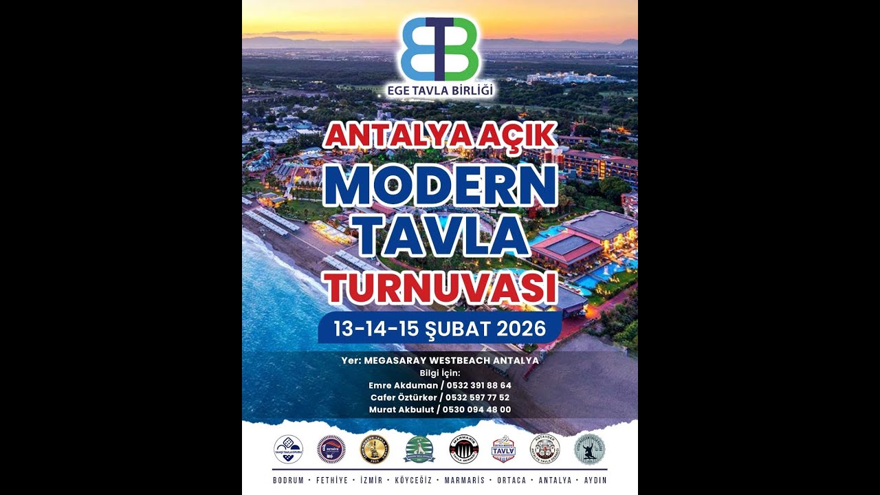 EGE TAVLA  BİRLİĞİ Antalya Açık Hüseyin ÖZDAĞ & Barış KOÇAK
