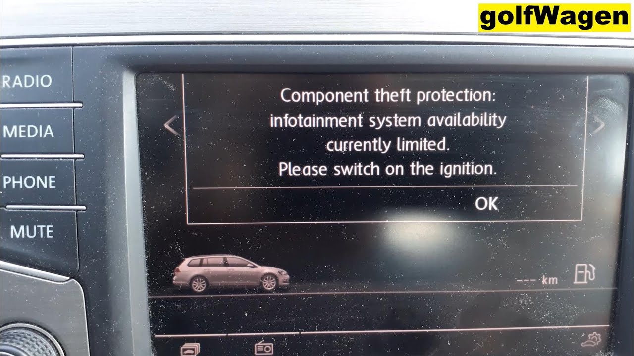 VW Golf 7 mib component protection activ random error