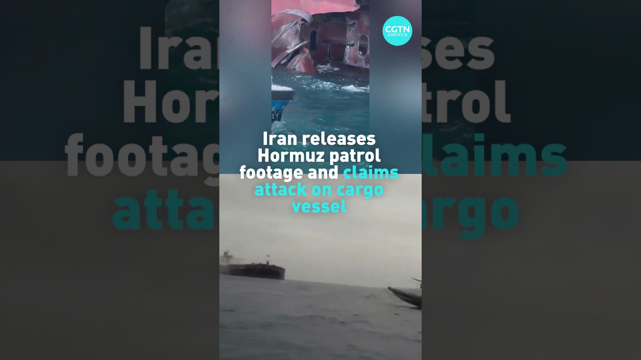 Iran releases Hormuz patrol and claims attack on cargo vessel