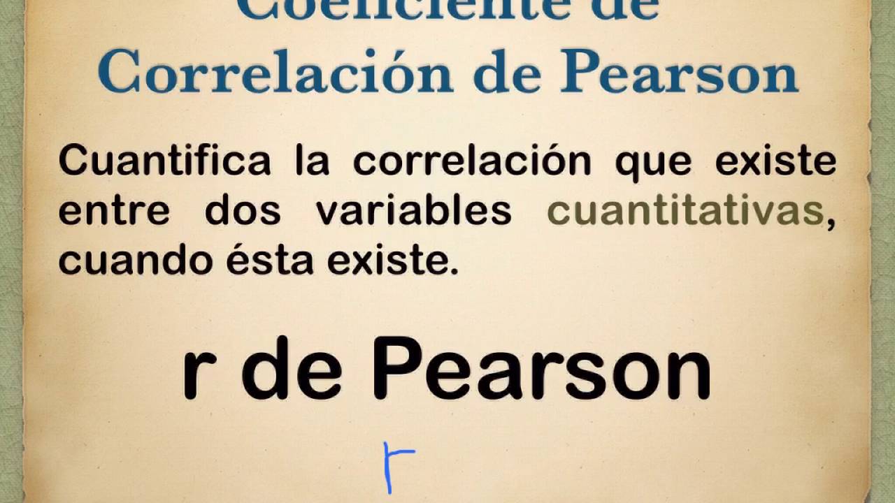 Coeficiente Correlación Pearson