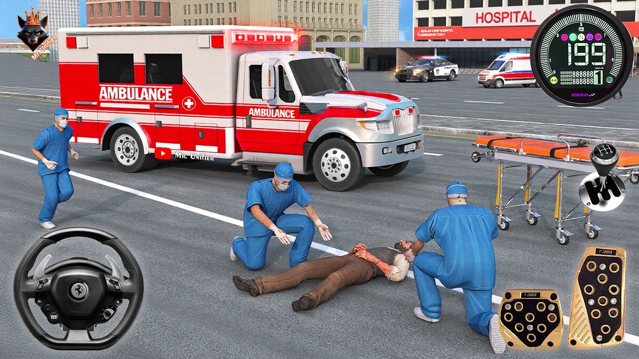 🚑 Emergency Ambulance Simulator - Urgent Ambulance City Rescue | Android Gameplay iOS