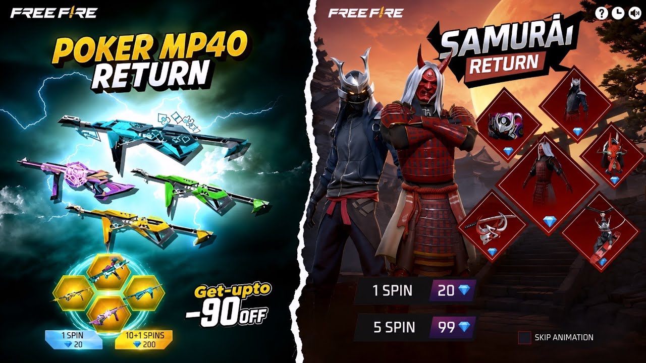 Poker Mp40 Return Confirm Date 2026 🥳💥 | Free Fire Ob54 Update | Ff Upcoming Event | Ff New Event