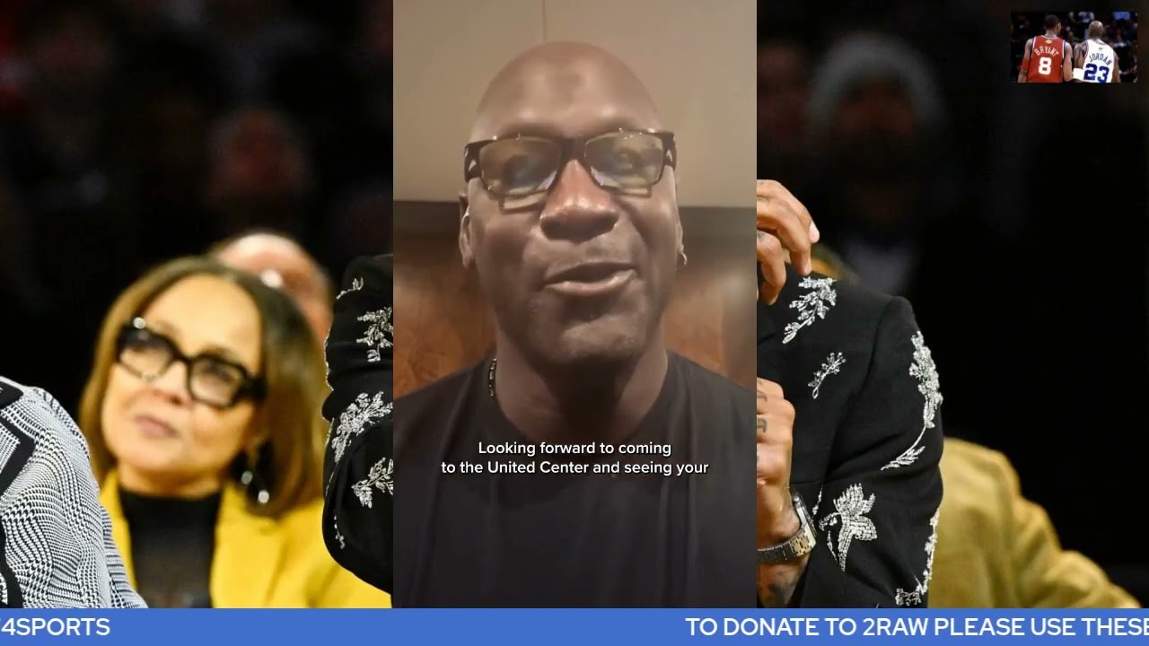 MICHAEL JORDAN SALUTES CHICAGO BULLS RETIRING DERRICK ROSE'S NUMBER 1 JERSEY! #2Raw4tv
