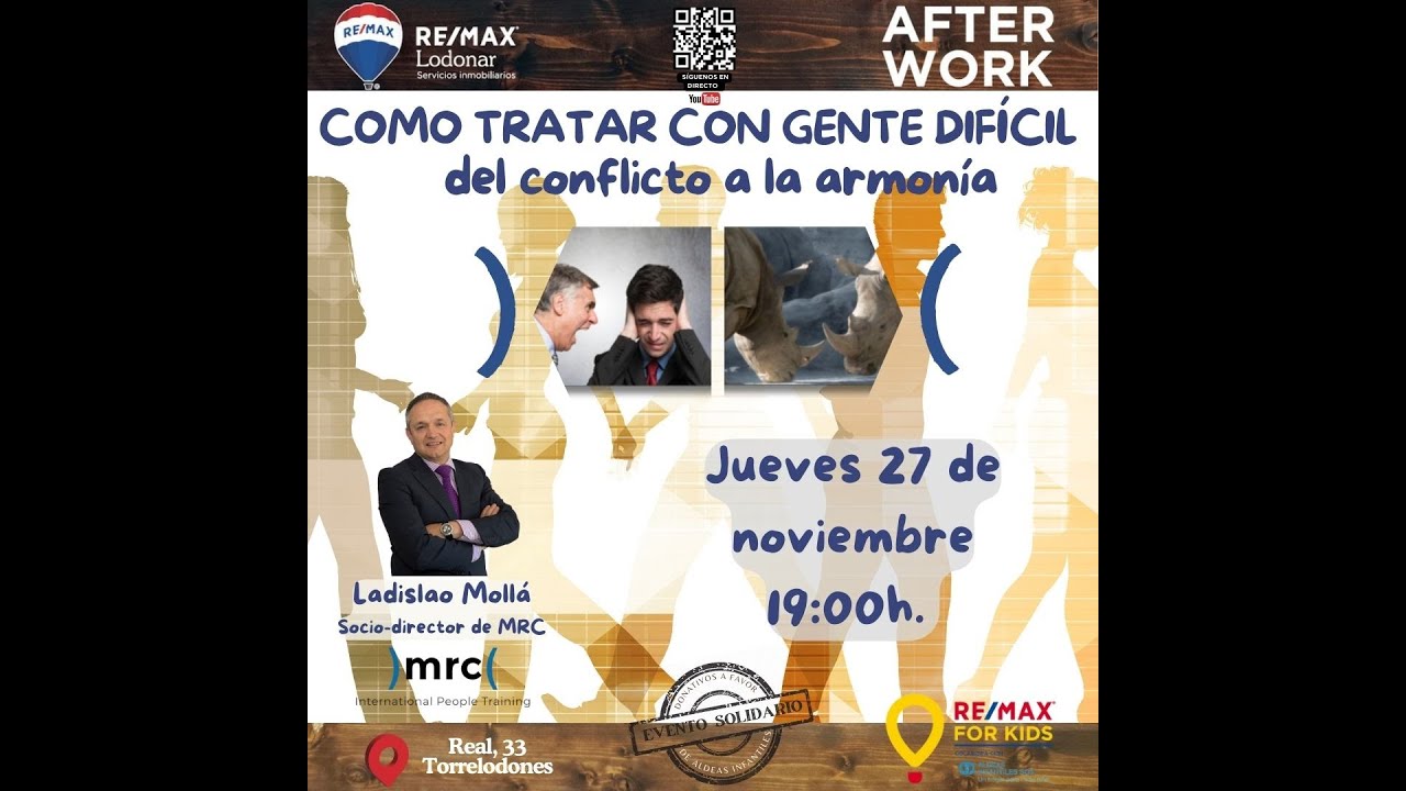 AfterWork Lodonar - C&oacute;mo tratar con gente dif&iacute;cil: del conflicto a la armon&iacute;a - Ladislao Moll&aacute;
