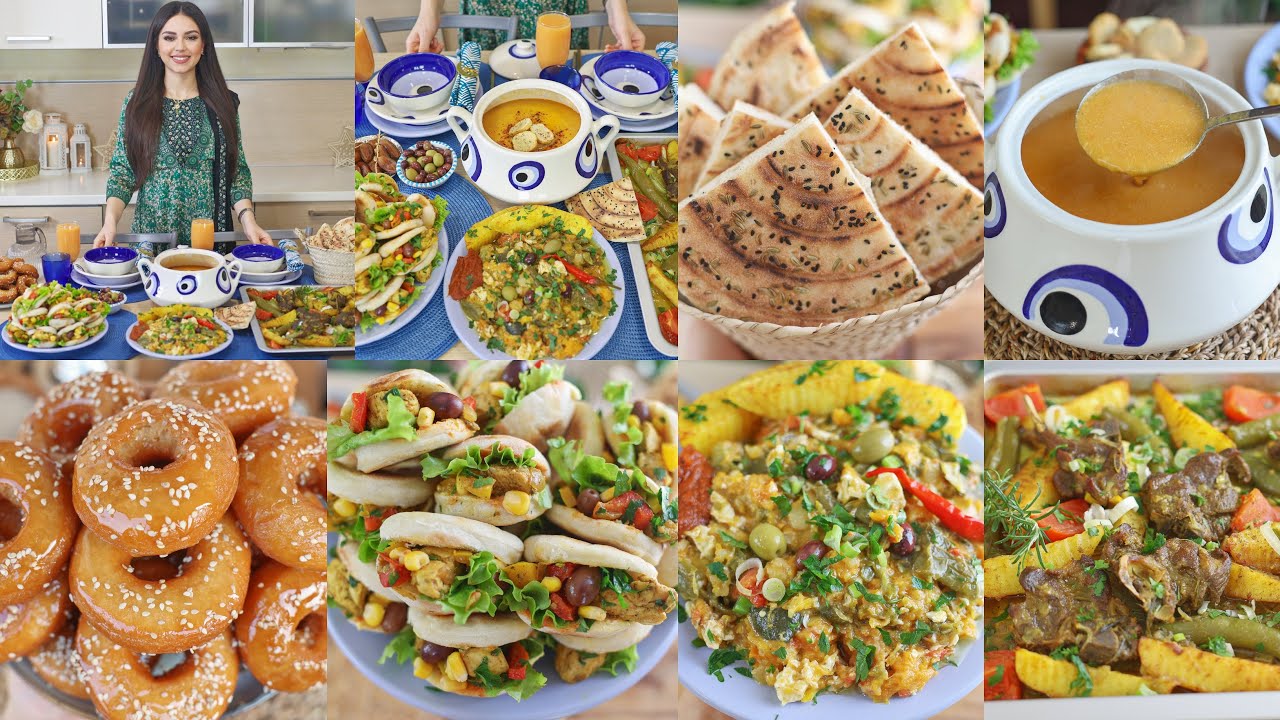 طاولة رمضان7🌙شربة عدس-مصلي علوش-بطبوط وخبز الغناي بنفس العجينة-كفتاجي في الفرن-يويو ببيضة واحدة❤️