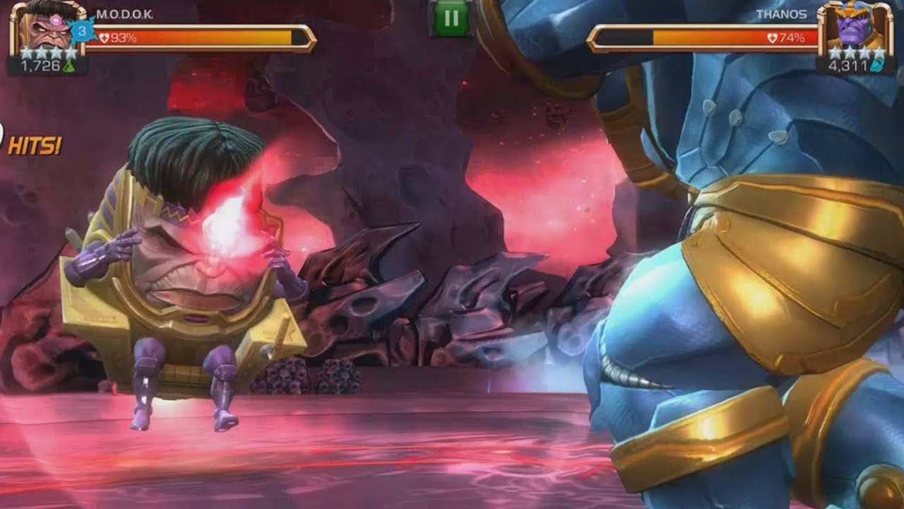 MODOK Gameplay & Thanos Boss Fight - Marvel Contest Of Champions