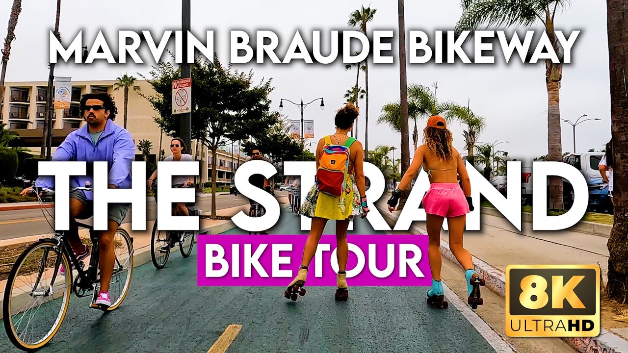 Biking the ENTIRE Marvin Braude Bikeway 8K HDR ASMR | The Strand | Los Angeles