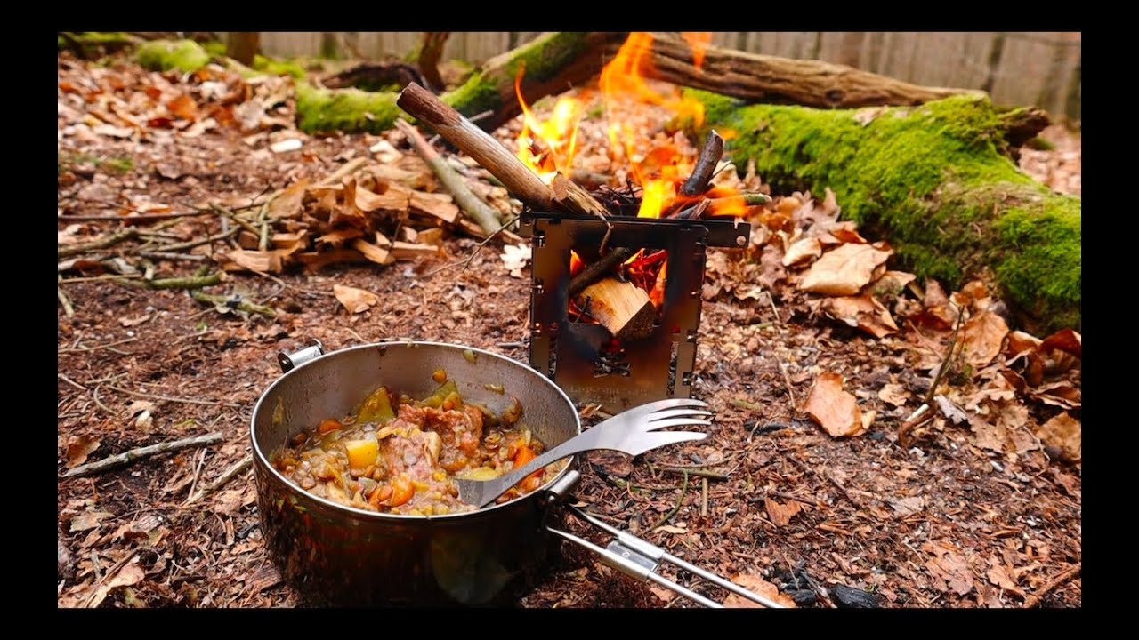 Wilderness Lentil Stew In The Woods - Bushbox LF, Outdoor cooking, speechless wilderness