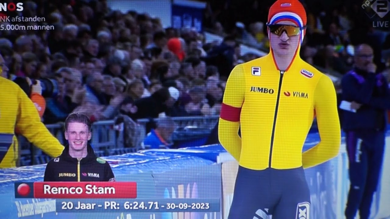 NK schaatsen Thialf Heerenveen 5000 meter mannen december jaar 2023