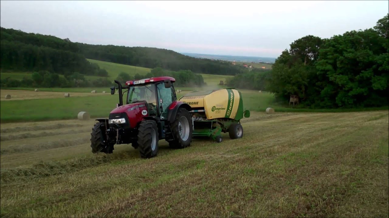 CASE MAXXUM 115 & KRONE COMPRIMA F155 Lucerna bálázás 4. rész [Baling 4. part]