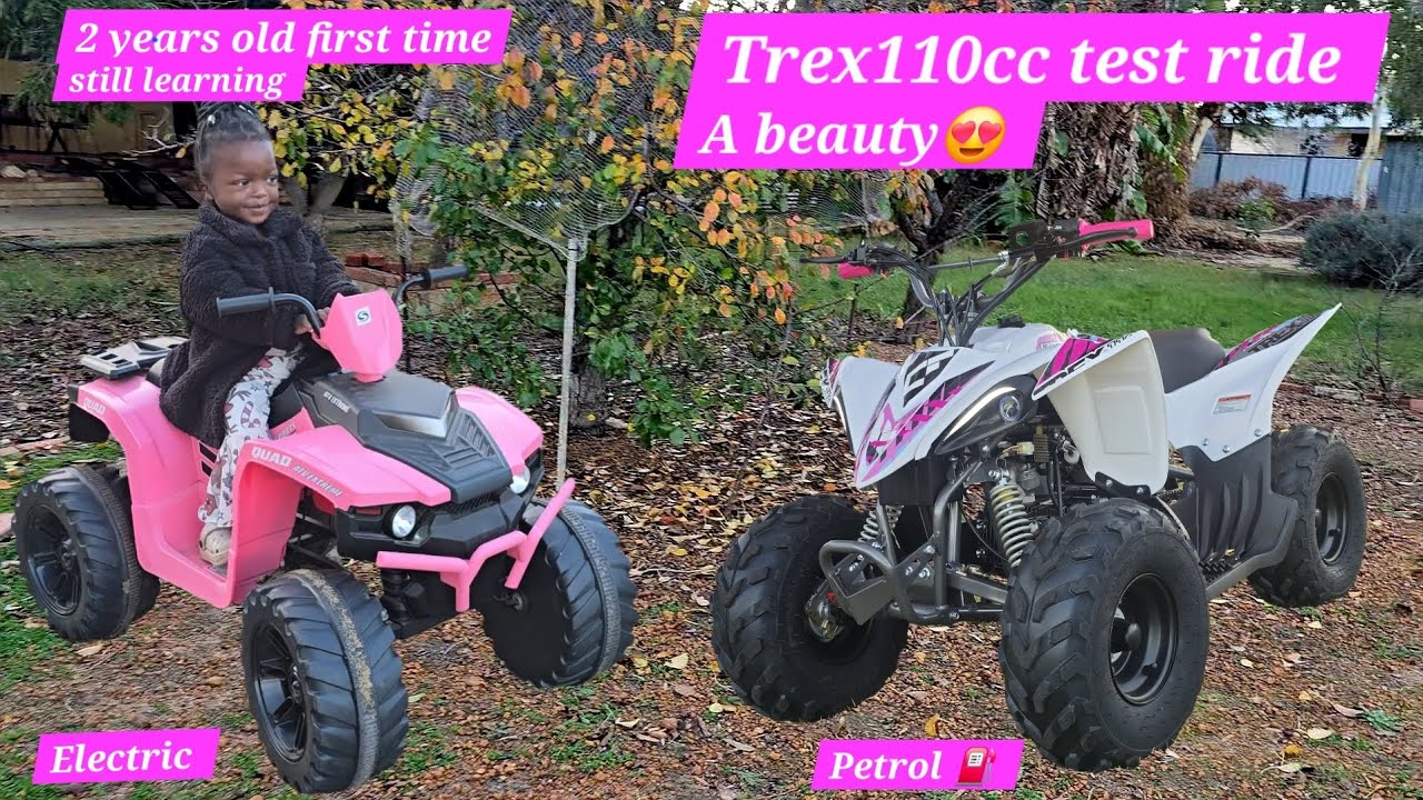 Got a quad bike for my 2 years old and a crossfire trex110 for her mum. (teaching her how to ride🤩)