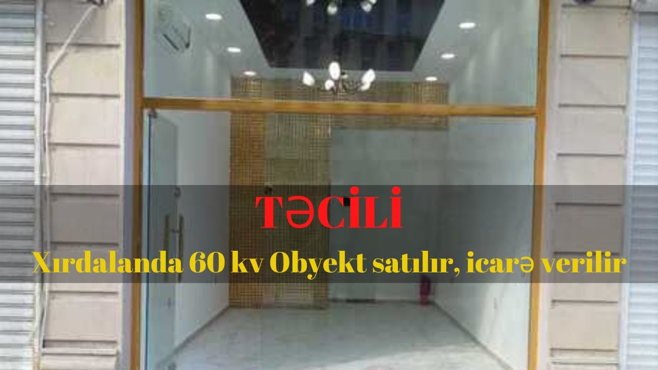 Təcili.Xırdalanda obyekt satılır ( 60 kv - 68.000 manat ) İcarə də mümkündür.        Ev alqi satqisi