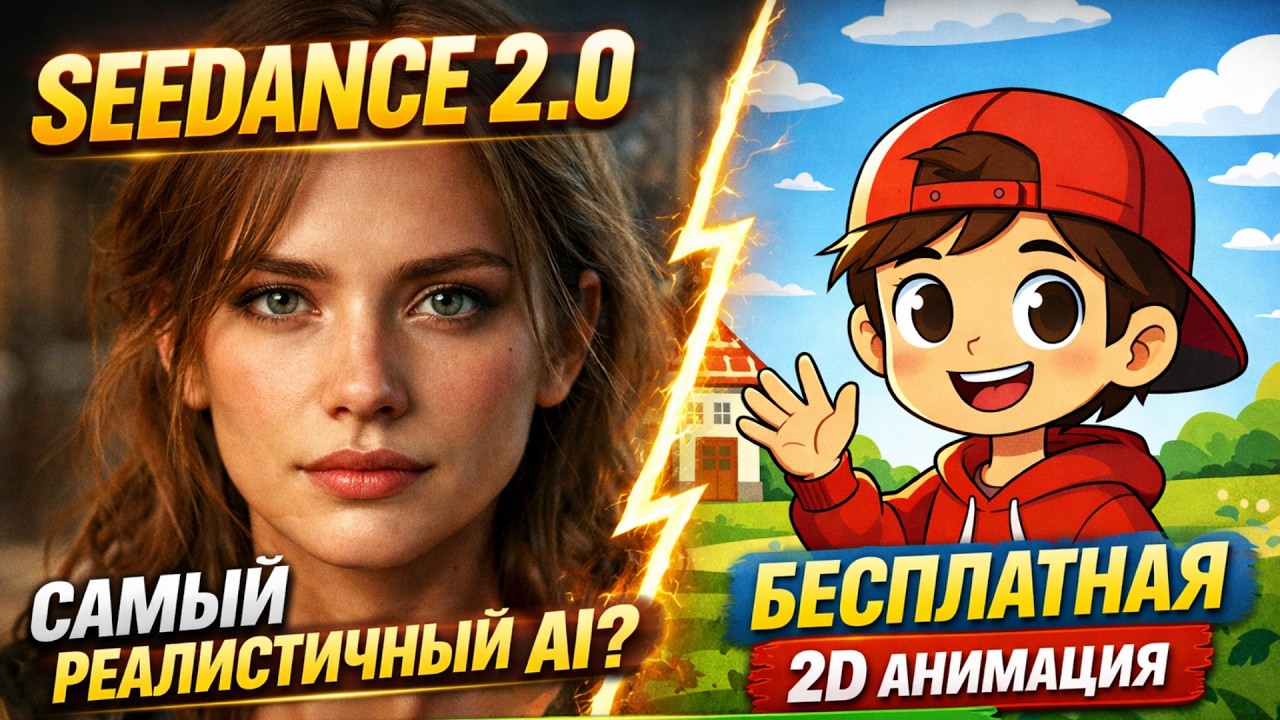 Seedance 2.0 &mdash; Самый Реалистичный AI? + Бесплатная 2D Анимация