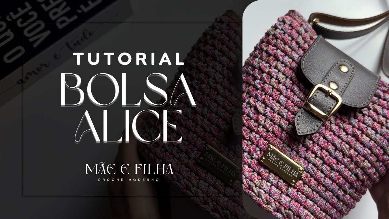 Bolsa Alice de crochê com fio de poliéster - acessórios @lojamatilda 