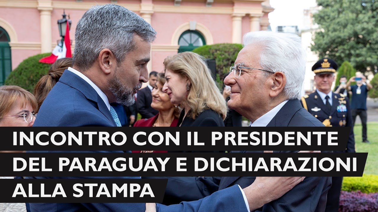 Mattarella al Palazzo Presidenziale di Asunción