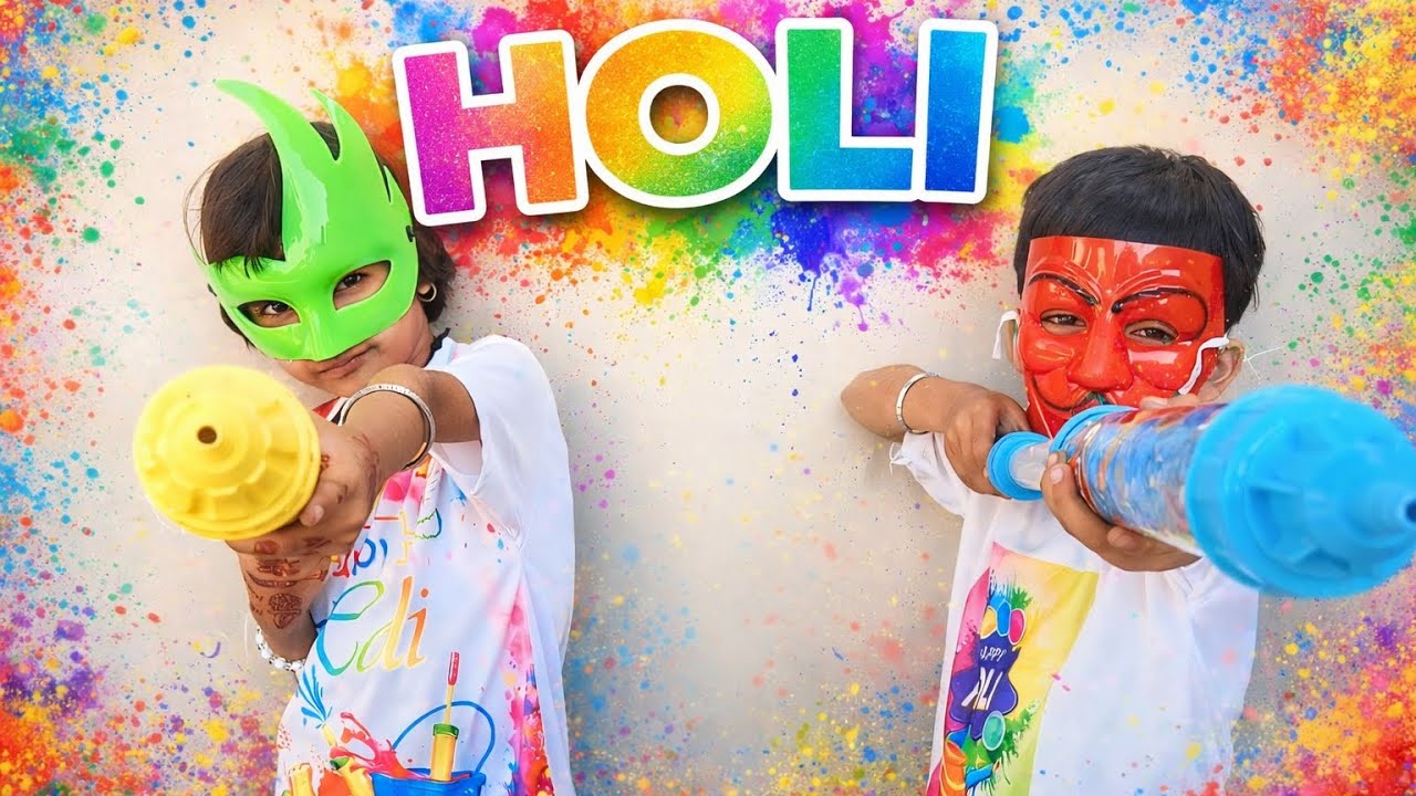 Kids Holi Celebration 2026 🎨 | Bhai Bhan Ki Rangon Wali Masti 😍 | Ojas Sia Show