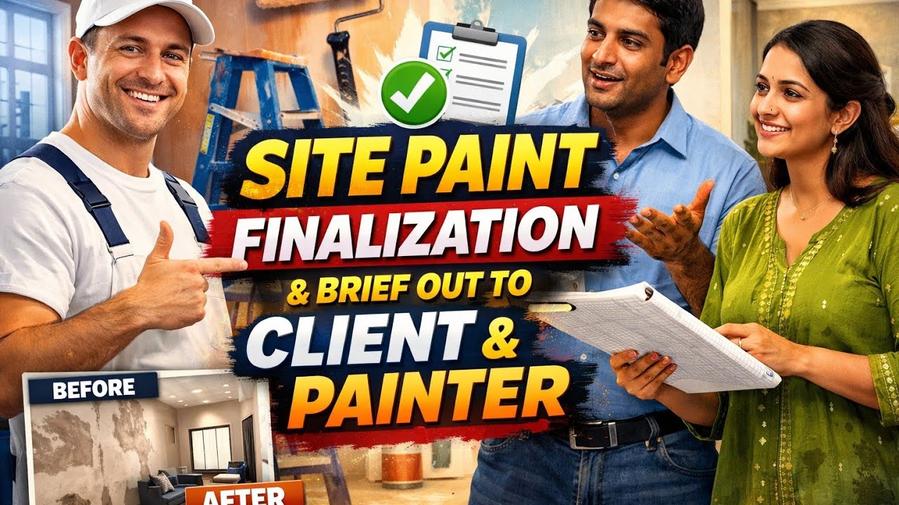 Before Paint Starts  | Interior Site Paint Finalization | Step-by-Step Brief Out to client & painter