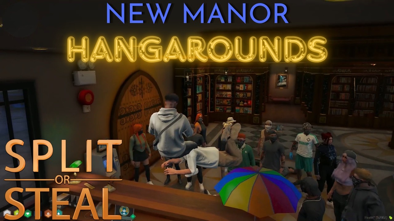 MANOR'S BIG SPLIT/STEAL FOR NEW HANGAROUNDS AT LIQUID LIBRARY | NOPIXEL 4.0 GTA RP