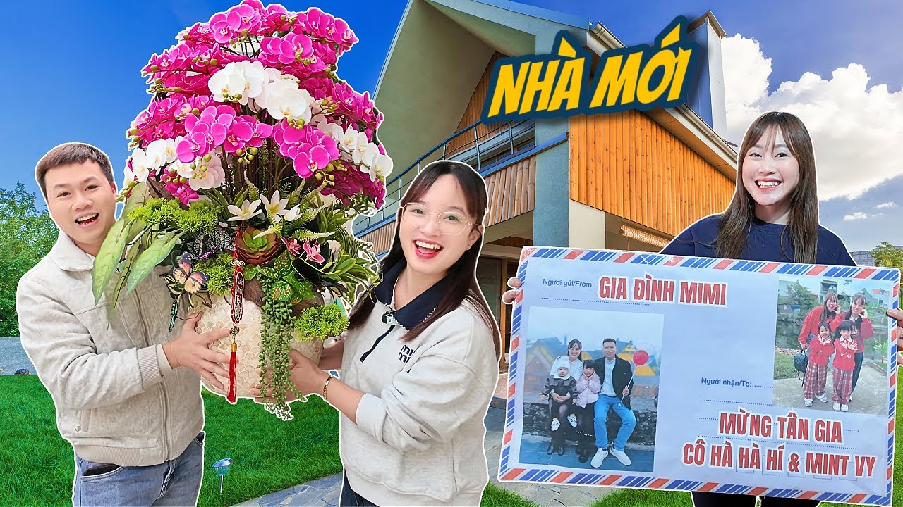 T&acirc;n Gia Nh&agrave; Mới C&ocirc; H&agrave; H&iacute;, Mint Vy 🏡 Gia Đ&igrave;nh MiMi Tặng Qu&agrave; & Phong B&igrave; Khổng Lồ