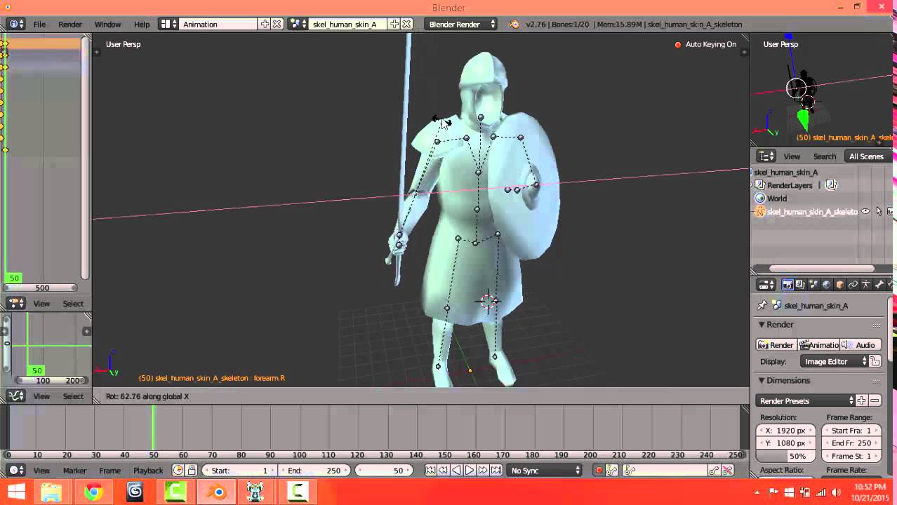 Animating in Blender for Mount & Blade: Warband Modding Part 2.